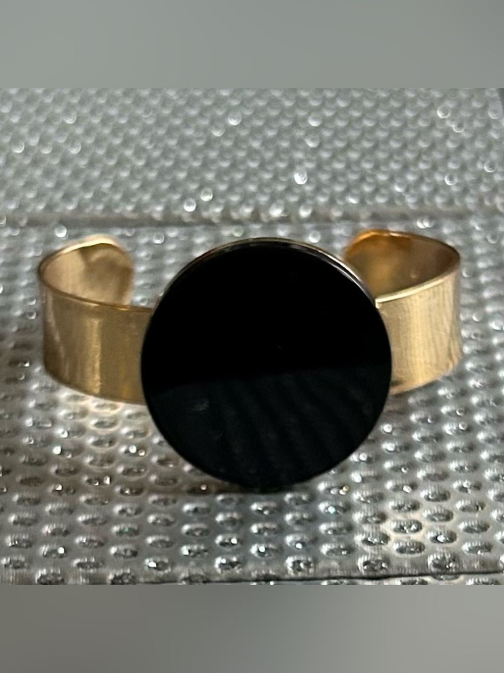 KATE SPADE Black & Gold Tone Cuff